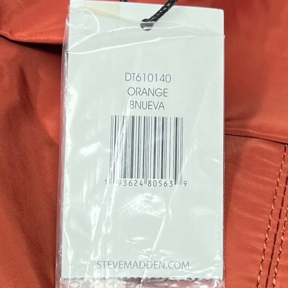 Steve Madden Nueva Fabric Shopper Tote with Wristlet Orange Oversized NWT - Picture 7 of 12